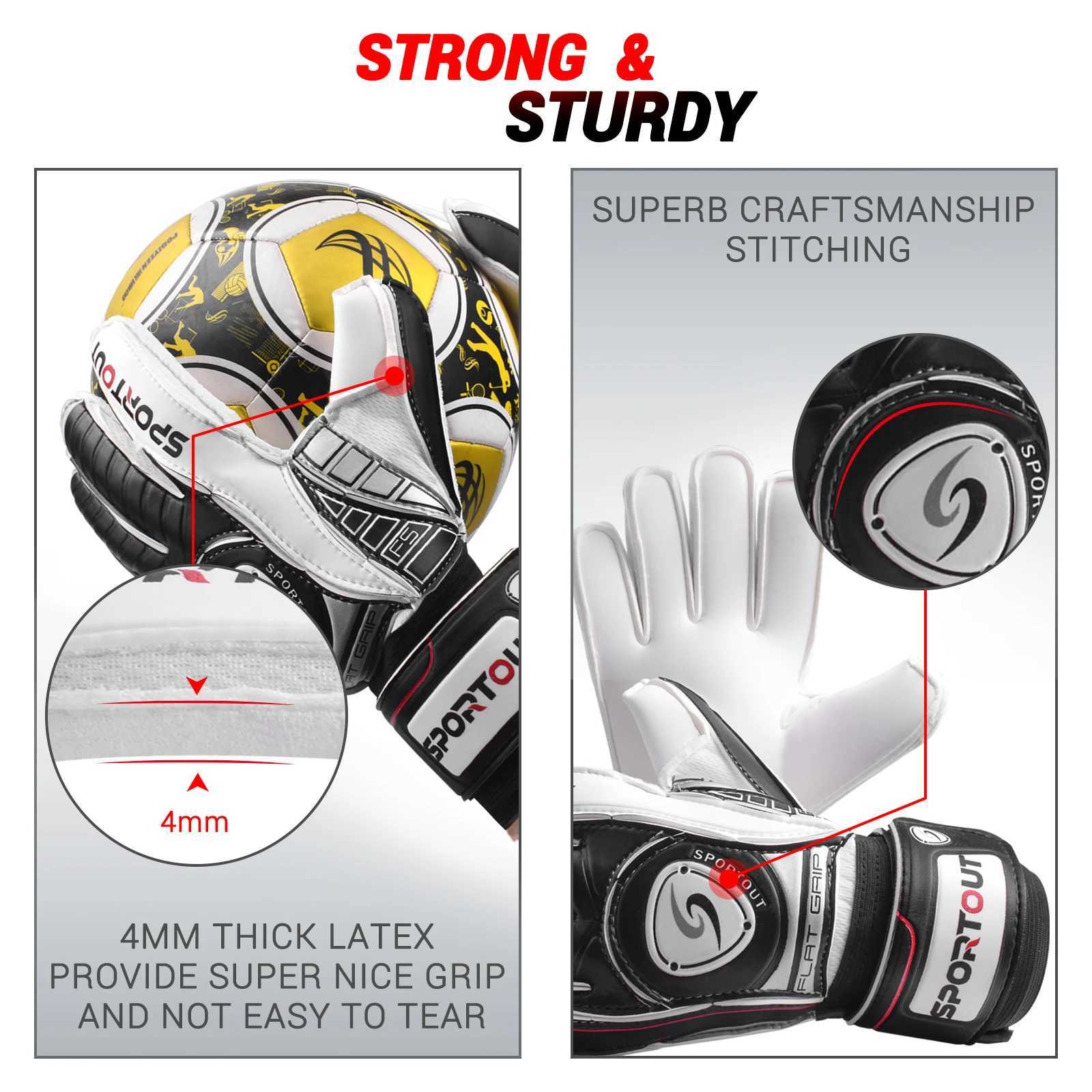 Sports goalkeeper gloves finger protected goalkeeper gloves football gloves breathable football goalkeeper gloves 4mm latexXJ250412