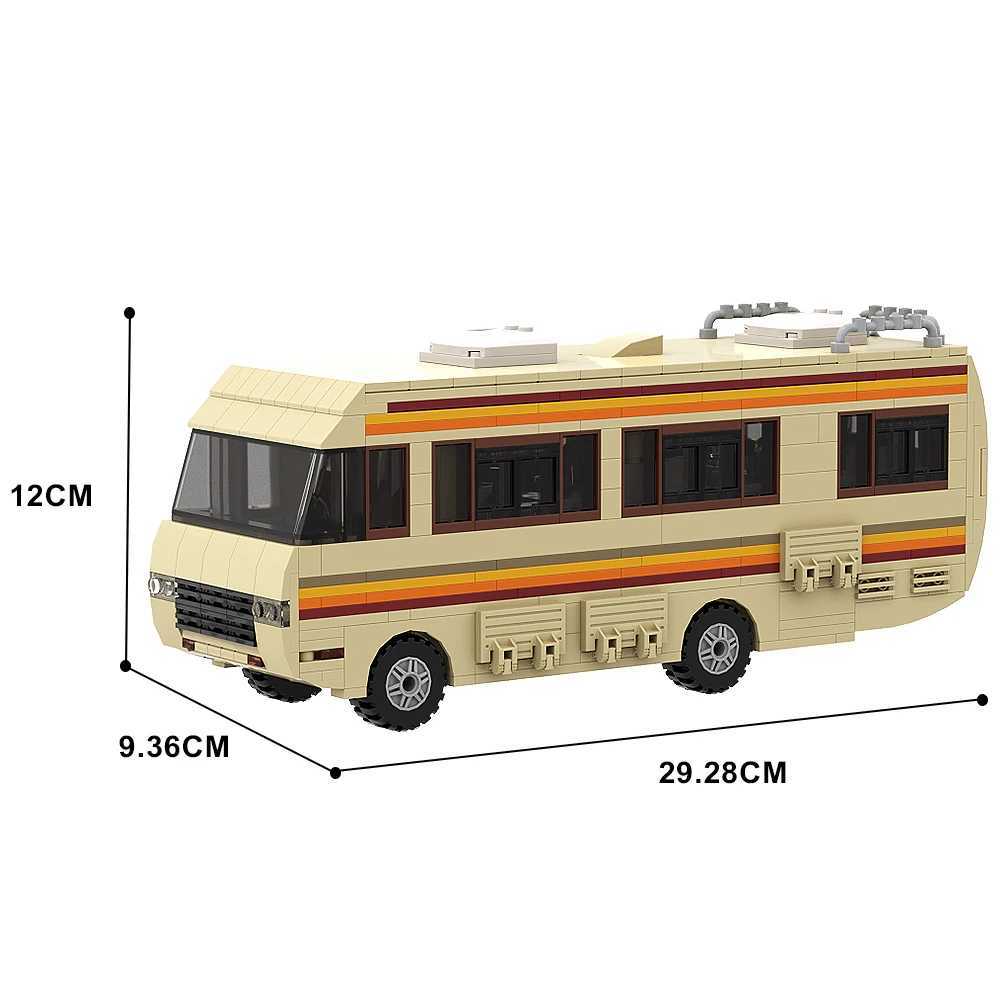 Gobricks MOC Classic Movie Breaking Bad Car Building Blocks Kit Walter White Pinkman Cooking Lab RV Vehicle Model Toys For GiftsXJ241029