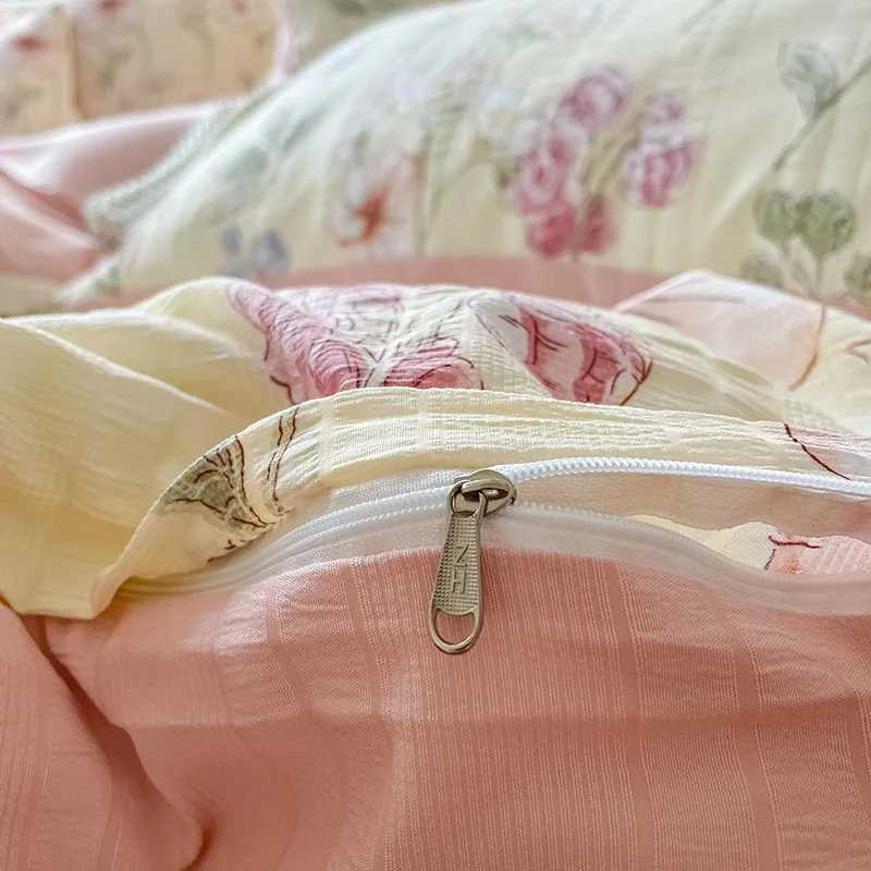 Washable cotton bedding down duvet cover bedding bedding set with outer shell suitable for queen size beds/edredones de cama X241029