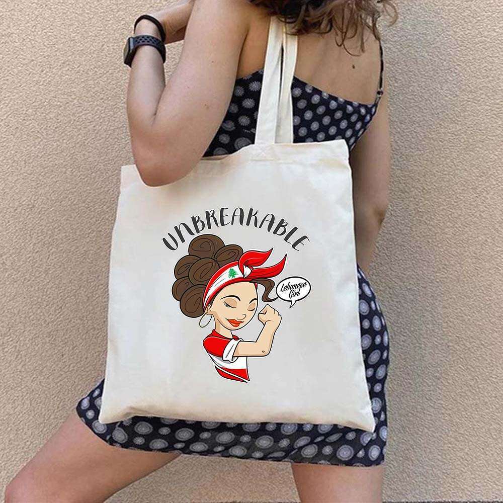Beirut Lebanon Flag Map Skye Lebanese Girl Libanon Love Heart Cute Shoulder Canvas Totes Bag Shopping Fashion Shopper Handbag