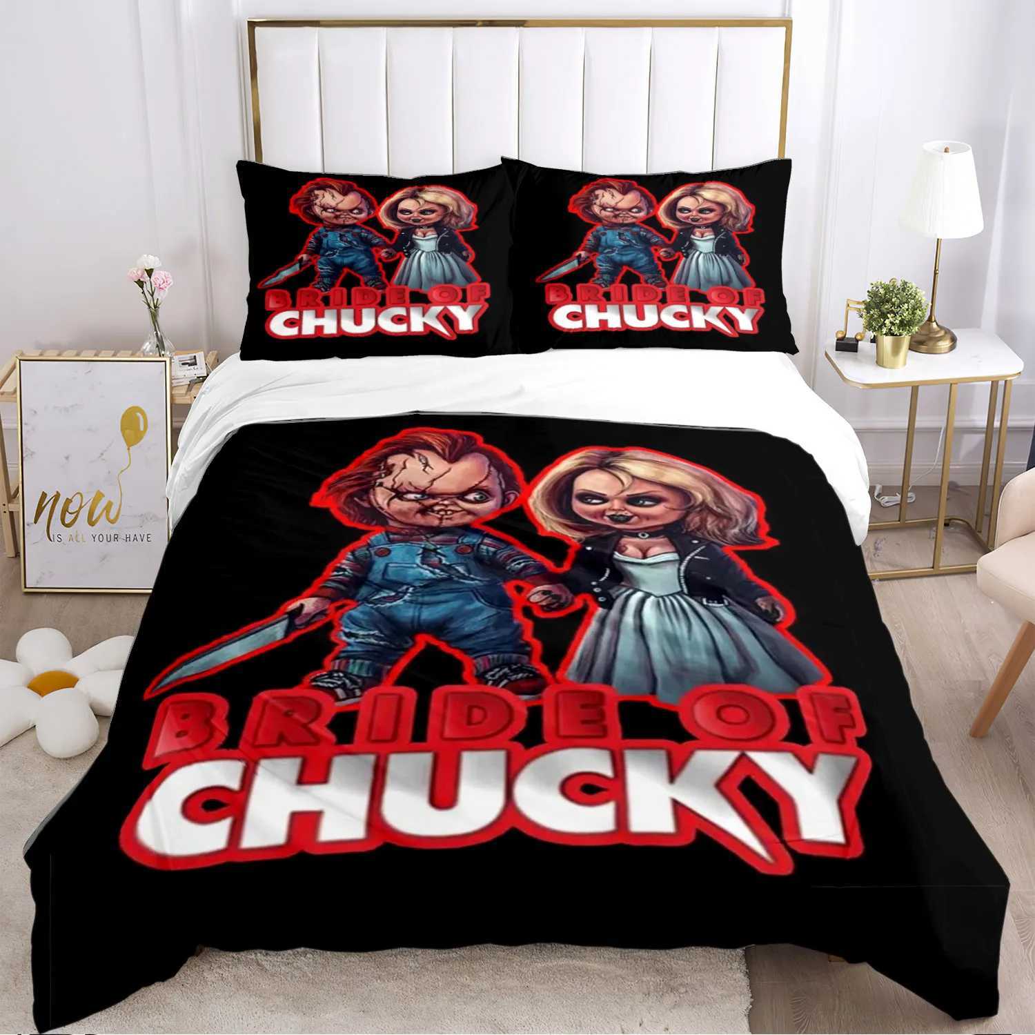 Chucky Horror Bedding Soft Down Duvet Cover Comfortable Bed Sheet/Twin Full Size Horror Custom Halloween Gift X241029
