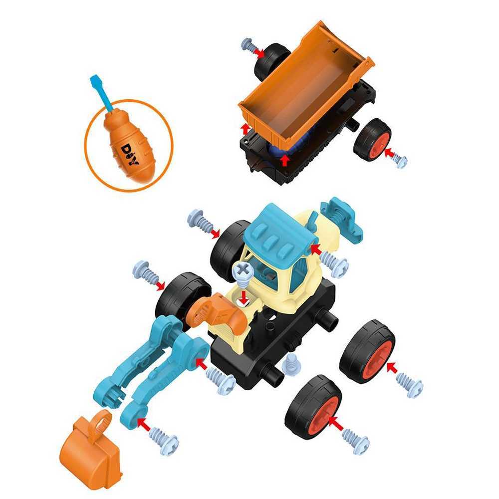 Take Apart Tail Truck Toys Screw Nut Creative Tool Car Construction Engineering Trucks Kids Boy Toy DIY Educational Toys for KidXJ241029