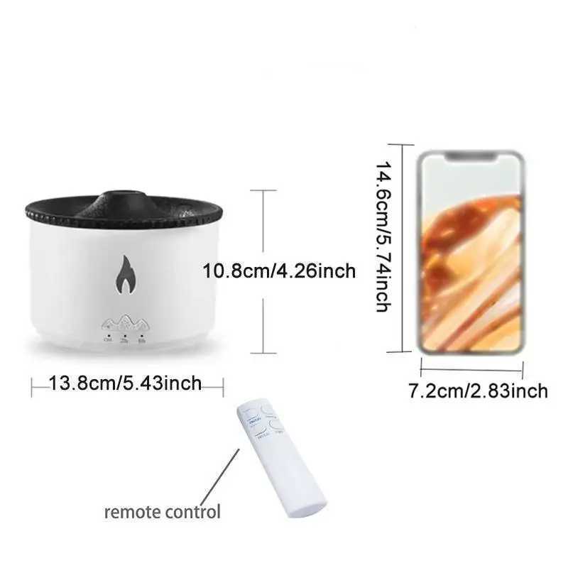 New portable diffuser one 360ML air humidifier with lovely smoke ring night light desktop perfume diffuser Essent Y241104