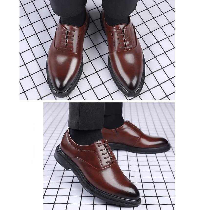 Men Dress Shoes New Mens Leather Shoes Business Casual British Formal Leather Shoes Korean Edition Wedding Shoes Mens Breathable 241009