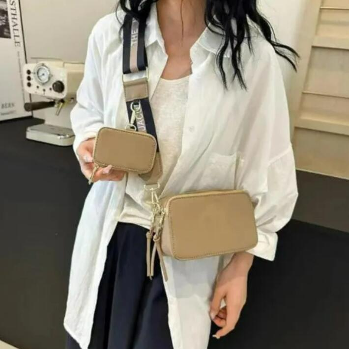 2024 Multicolor Camera Bag Designer Handbags Women Wide Shoulder Straps Shoulders Bags Wallet Brand Cross body Flap