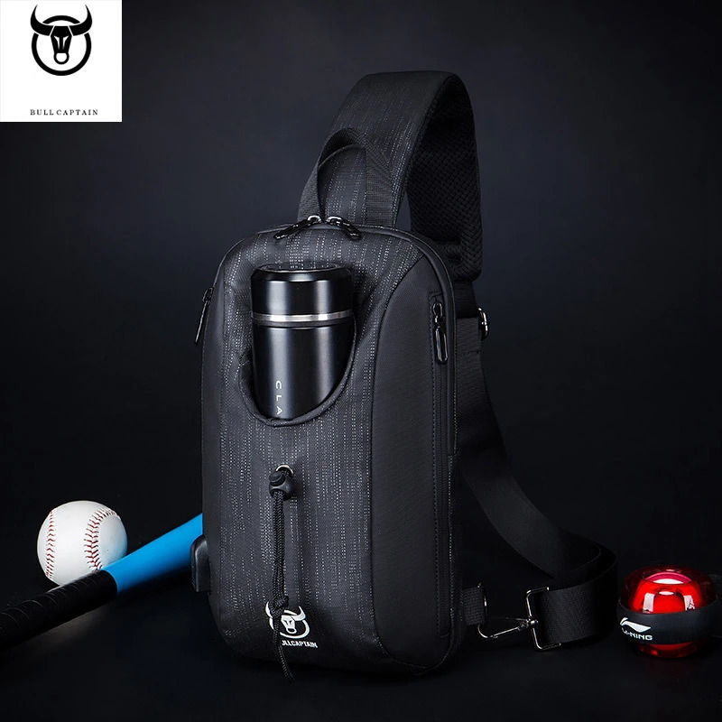 Bullcaptain Oxford Male Chest Pack Running Messenger Shoulder Bag For Men Sport Outdoor Sling Cycling Crossbody Handbag JYB104 241029