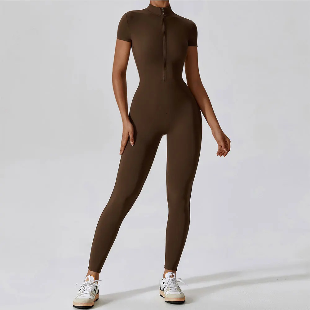 Womens tracksuit Yoga Set Yoga Jumpsuits One Piece Workout Short Sleeve Rompers Sportswear Gym Set Workout Clothes for Women 241029