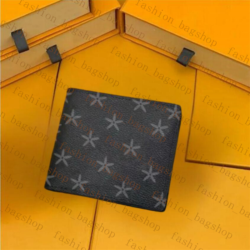 Top Designer Wallet Card Holder Men Women Short Wallets Black Flower Leather billfold Purse Fashion Casual Credit Card bag Cardholder Man Purses 12 color With Box