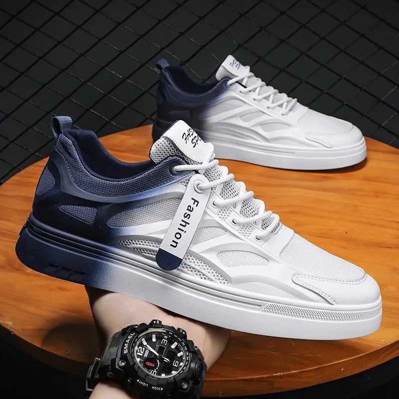 Fi Mens Casual Shoes Spring Mens Sports Shoes Mens Vulcanized Shoes White Full Marathon Shoes Mens Flat Lace Platform Tennis Shoes M241029