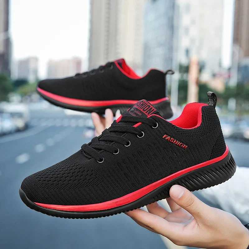 High Quality Mens black sports shoes casual and comfortable mesh sports shoes mens breathable running and fitness N-slip sports shoes T241029