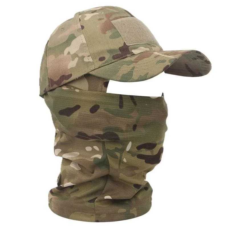 Balaclava Baseball Cs Full Face Mask Set Mens Summer Snback Sun Hat Outdoor Hunting Camo Balaclava W241029
