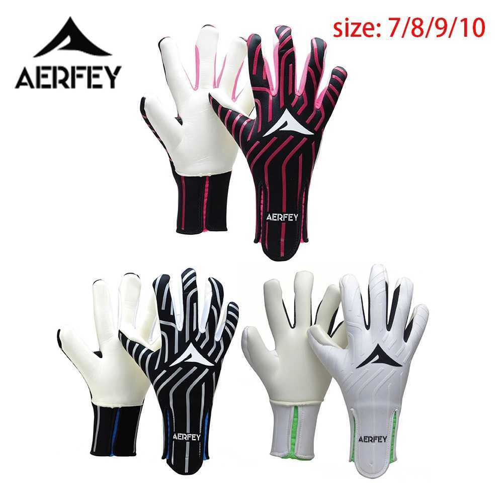 AERFEY Professional Football Goalkeeper Gloves Latex 4mm Thick Protective Goalkeeper Sports Football Goalkeeper Football GlovesW241029