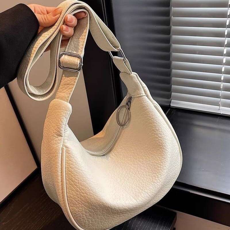Solid Color Hobos For Women Large Capacity Travel Crossbody Female Half Moon Designer Shoulder Bag Ladies Daily Fanny Pac