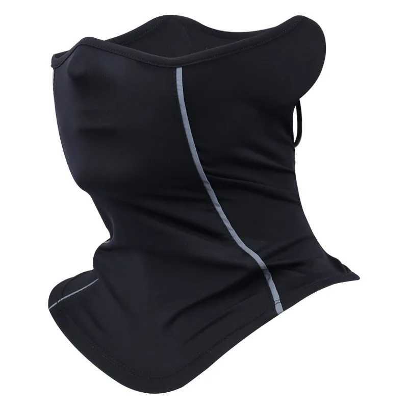 Reflective Night Walk Half Face facial mask Summer Silk Sunscreen Dustproof Neck Scarf W241029