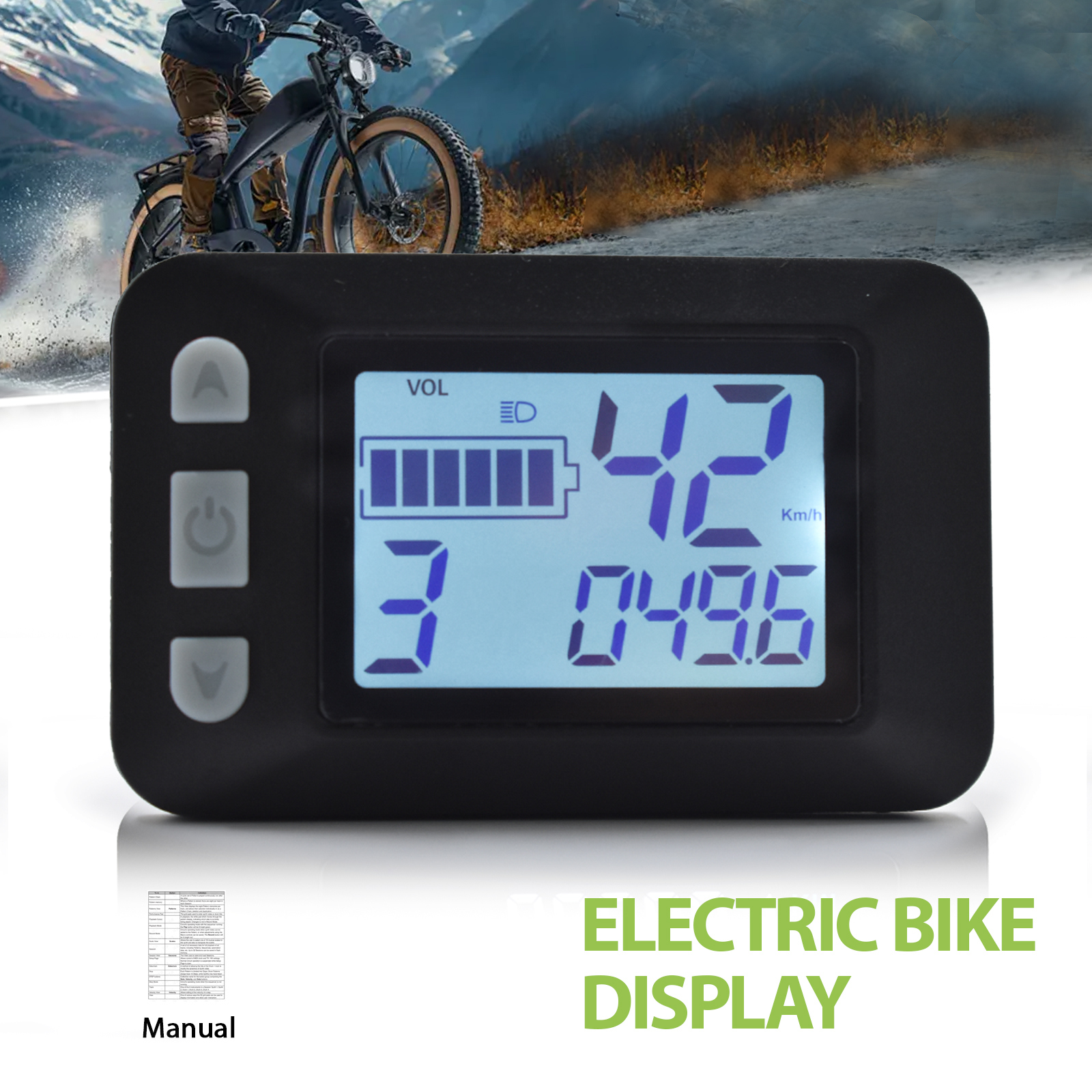 P9 LCD Display Dashboard LCD Display Meter LCD Screen 24V 36V 48V 60V Electric Bike Meter For Electric Scooter