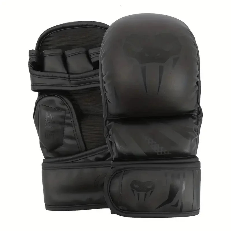 Professional MMA Half-Finger Boxing Gloves Thickened PU Muay Thai MMA Sanda Training Gloves Boxing Training Accessories 241030