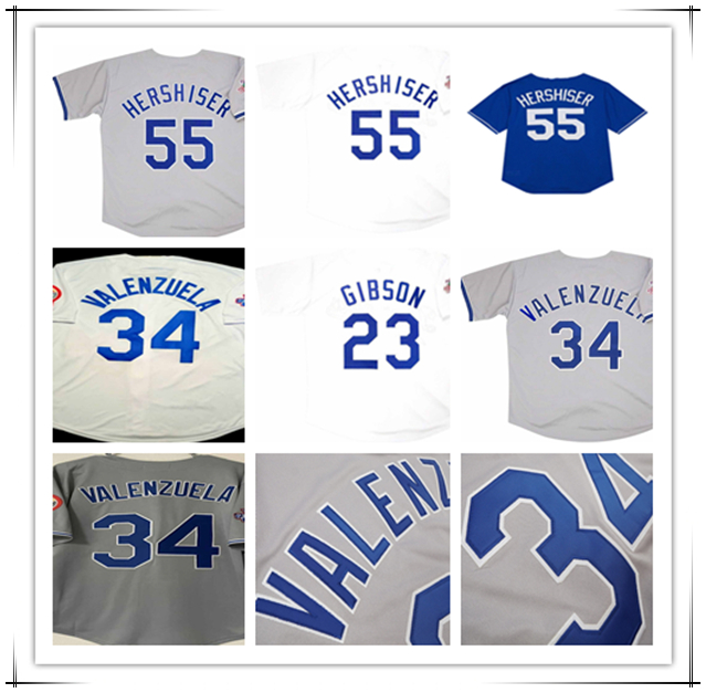 Fernando Valenzuela Orel Hershiser 1981 1988 Throwback WS Baseball Jersey Jackie Robinson Steve Garvey Kirk Gibson MIKE SCIOSCIA Tommy Lasorda Don Sutton Ron Cey 4X