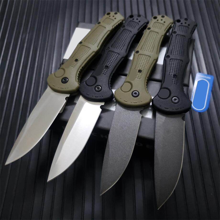 6Models BM9071/9070BK-1 Claymore Folding Knife 3.6" CPM-D2 Cobalt Black Blade Grivory Handles Outdoor Camping Pocket Knives 9071BK-1 9070 8551BK Tools
