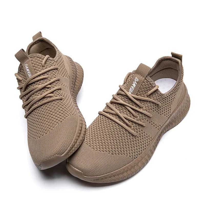 High Quality Fujeak Ultralight mens running shoes casual breathable mesh sports shoes anti slip Fi solid color mens shoes Plus size 46 T241029