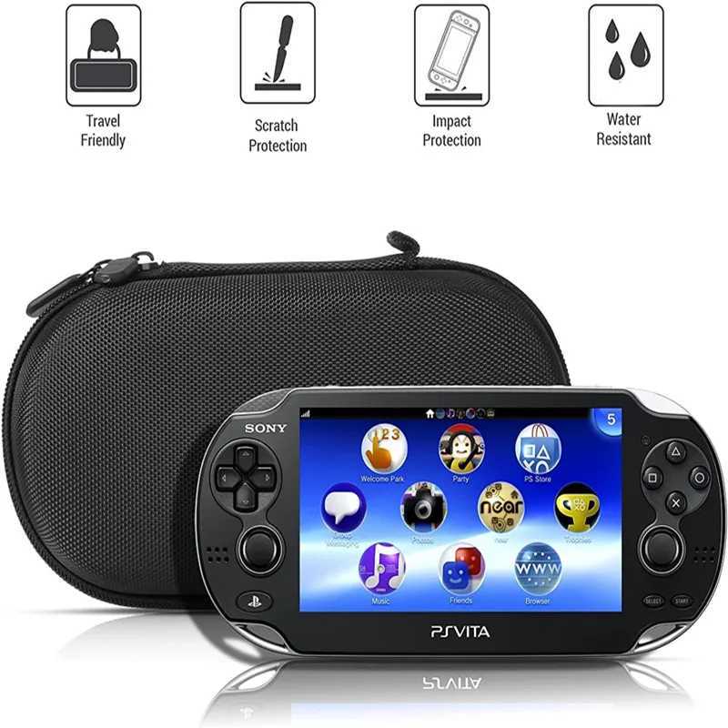 For PS Vita 1000 PSV 2000 Carrying Storage Bag Portable Travel Organizer Case Analog Silicone Thumb Stick Grip Joystick CapsXJ241030