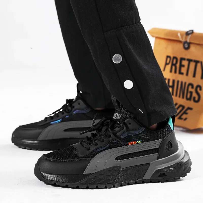 Men's Mesh Sneakers Breathable Men Lace Up Mens Running Comfortable Male Vulcanized Shoes Wear-resistant atillas