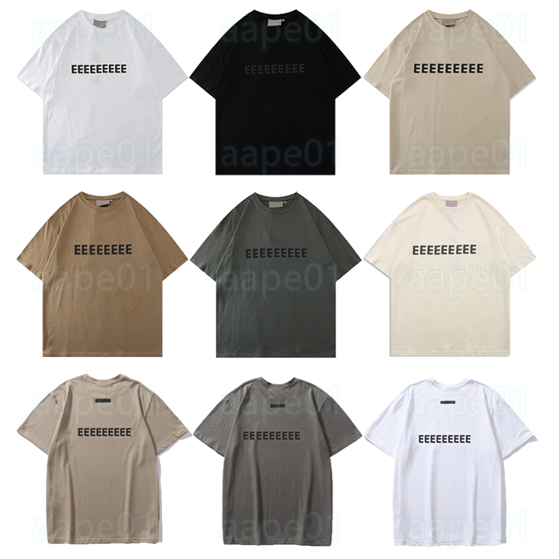 Fashion Brand Mens T Shirt Glued Letter Pattern Short Sleeve Leisure Loose Womens T-Shirt High Street Couple Clothing Top S-XL