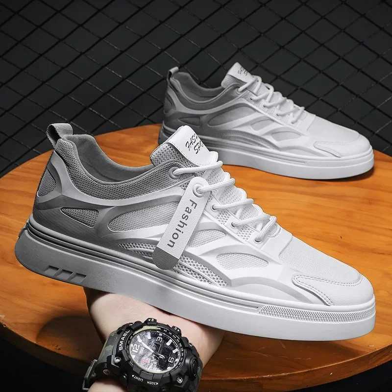 Fi Mens Casual Shoes Spring Mens Sports Shoes Mens Vulcanized Shoes White Full Marathon Shoes Mens Flat Lace Platform Tennis Shoes M241029