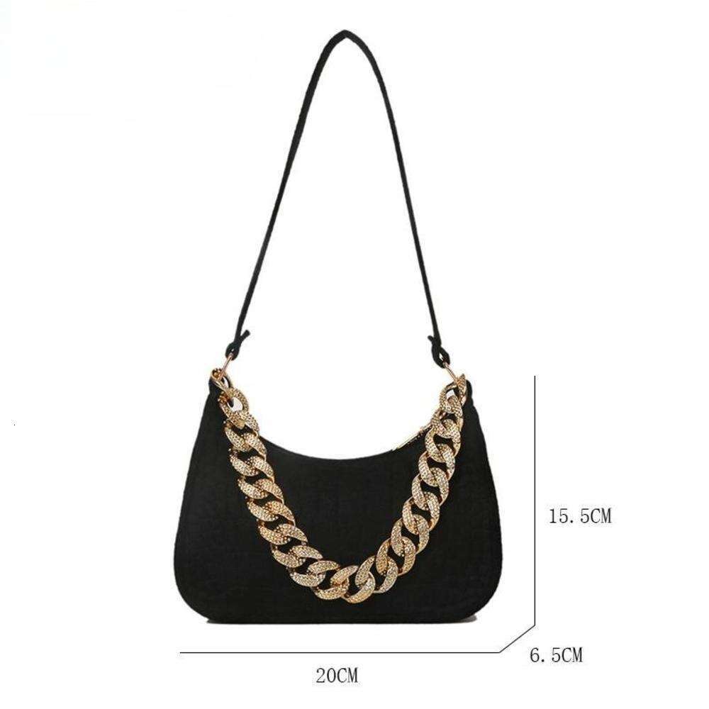 Brand Handbags Summer Metal Chain Shoulder Bag Women Office Party Handbag Elegant Ladies Fashion Clutch Bags New