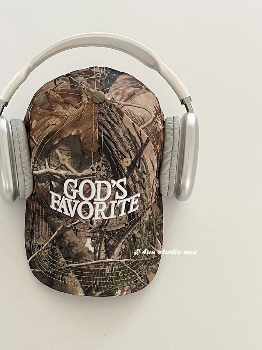 Street Three-Dimensional Embroidery Camouflage Baseball Cap Female Face Little Wild Peaked Cap 241009