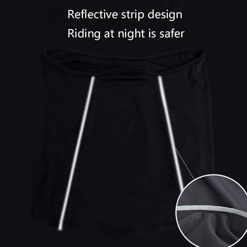 Reflective Night Walk Half Face facial mask Summer Silk Sunscreen Dustproof Neck Scarf W241029