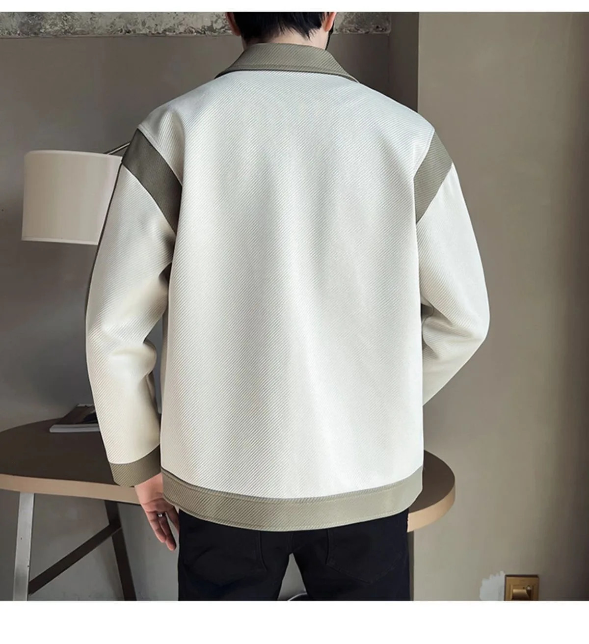 Autumn Golf Wear Men y Jacket Fashion Color Blocking Casual Coat Mens Clothes Korean 241030