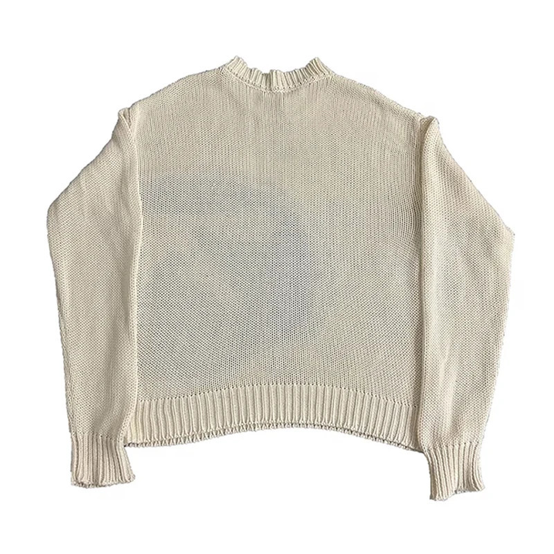 Mens Sweater Aphex Twin Knit Winter Oversized Vintage Long Sleeve Tops Jumper Pullover Y2k Streetwear Graphic Fashion Clothing 241024