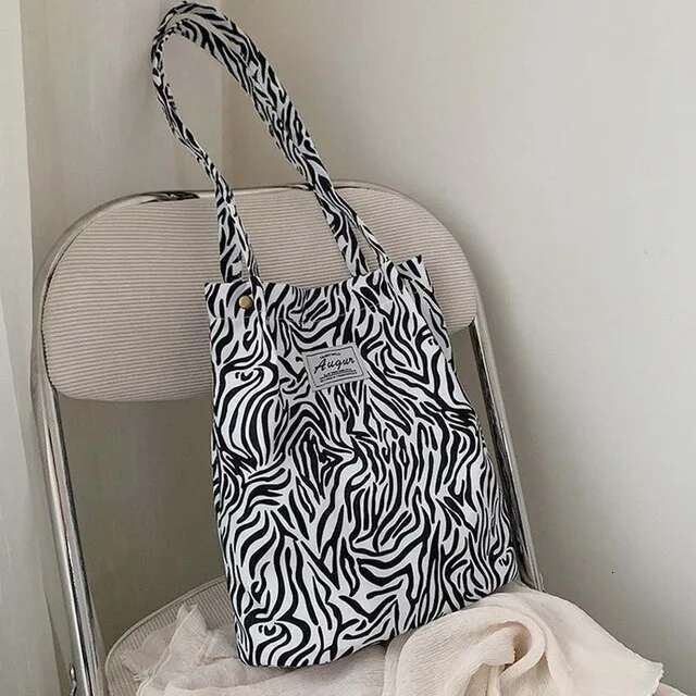 Casual Tote Butterfly Leopard Zebra Cow Print Shoulder Women Handbag Totes Ladies Cute Canvas New 2024 Shopping Bag