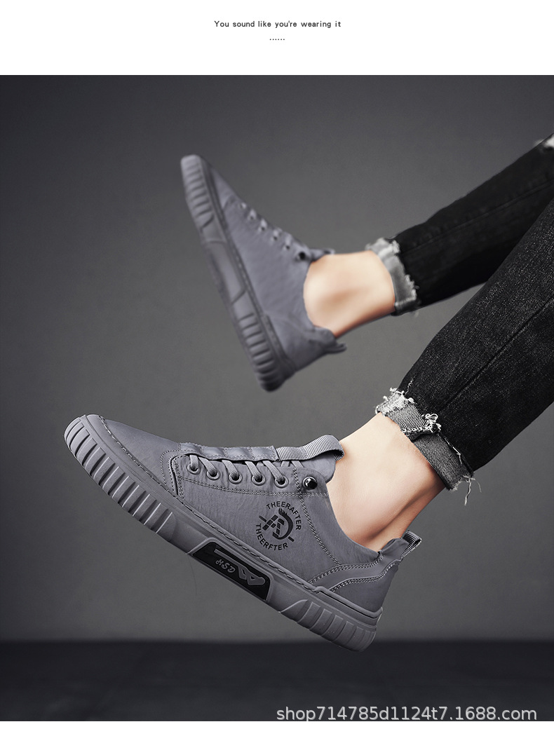 New men's breathable sports and casual shoes, trendy board shoes, men's canvas shoes