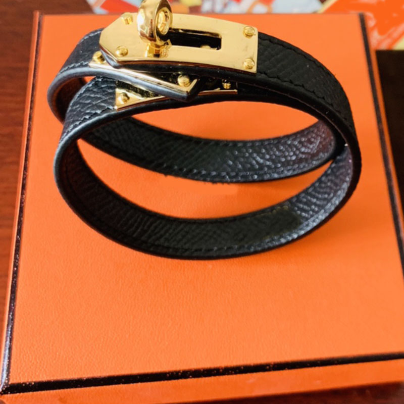 Elegant Chic kelly Design Women's Real Leather Bracelet with cross Surface Finish