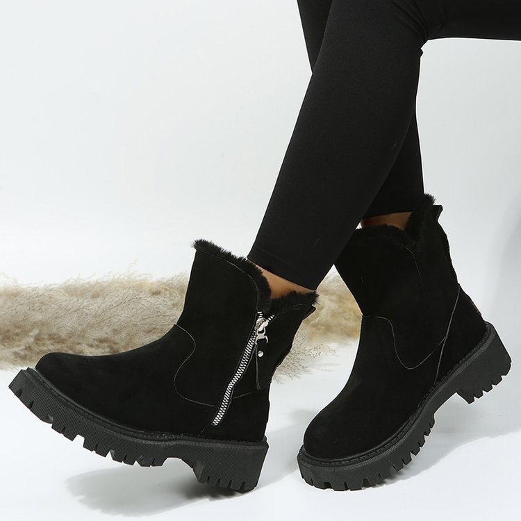 Designer 2024 Furry Winter Boots: Fluffy Plush Anti-Slip Snow Shoes for Men & Women