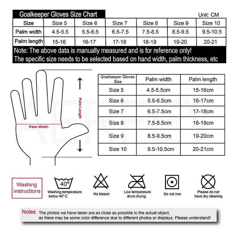 AERFEY Professional Football Goalkeeper Gloves Latex 4mm Thick Protective Goalkeeper Sports Football Goalkeeper Football GlovesW241029