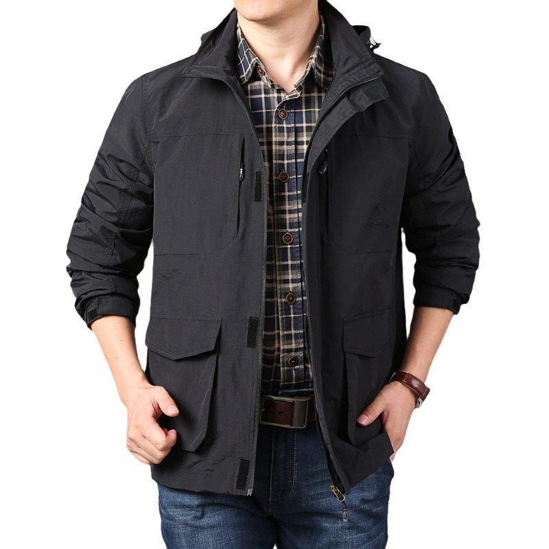 Men Waterproof Wind Breaker Coat Zipper Hoodie Jacket Quick Drying Sport Outwear Wind Stoper Jacket Raincoat Sport Selling 220811