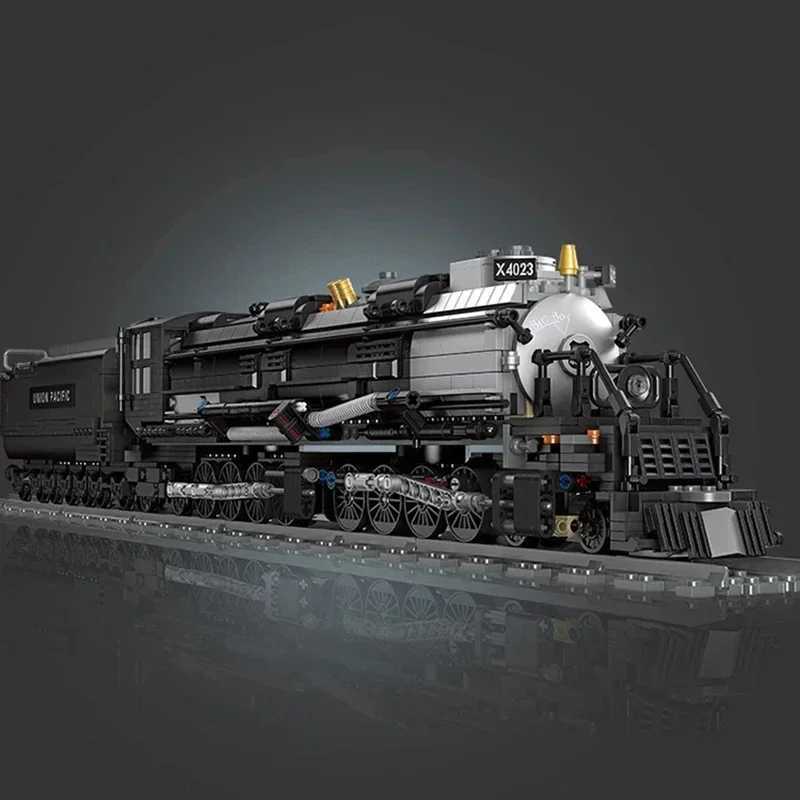 Free shipping 1608PCS Steam Building Blocks The Union Pacific Big Boy Train Ci Railway Assemble Model Bricks Kid Toys Holiday Gifts