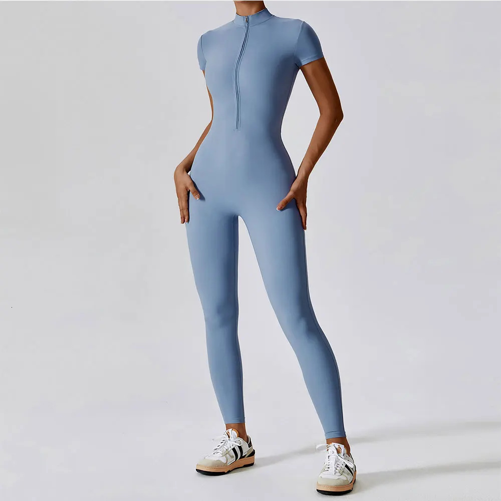 Womens tracksuit Yoga Set Yoga Jumpsuits One Piece Workout Short Sleeve Rompers Sportswear Gym Set Workout Clothes for Women 241029