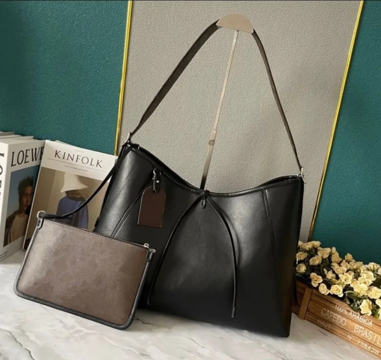 Leather designer bag Genuine Carrryall denim bag MM PM handbags shoulder tote cowboy cross body purse carryall bags for women Shoulder Bags Black 24861
