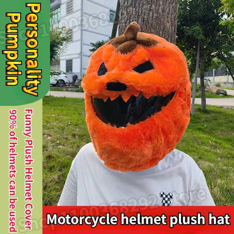 Mens and womens motorcycle helmets face shields motorcycle cool riding equipment personalized pumpkin fun plush helmet covers W241029