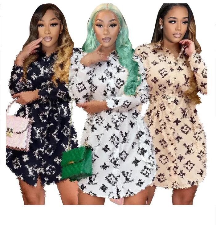 Women Blouses Shirts Designer Print black White Shirt Tops Streetwear Casual loose luxury Shirts dress Clothes plus size