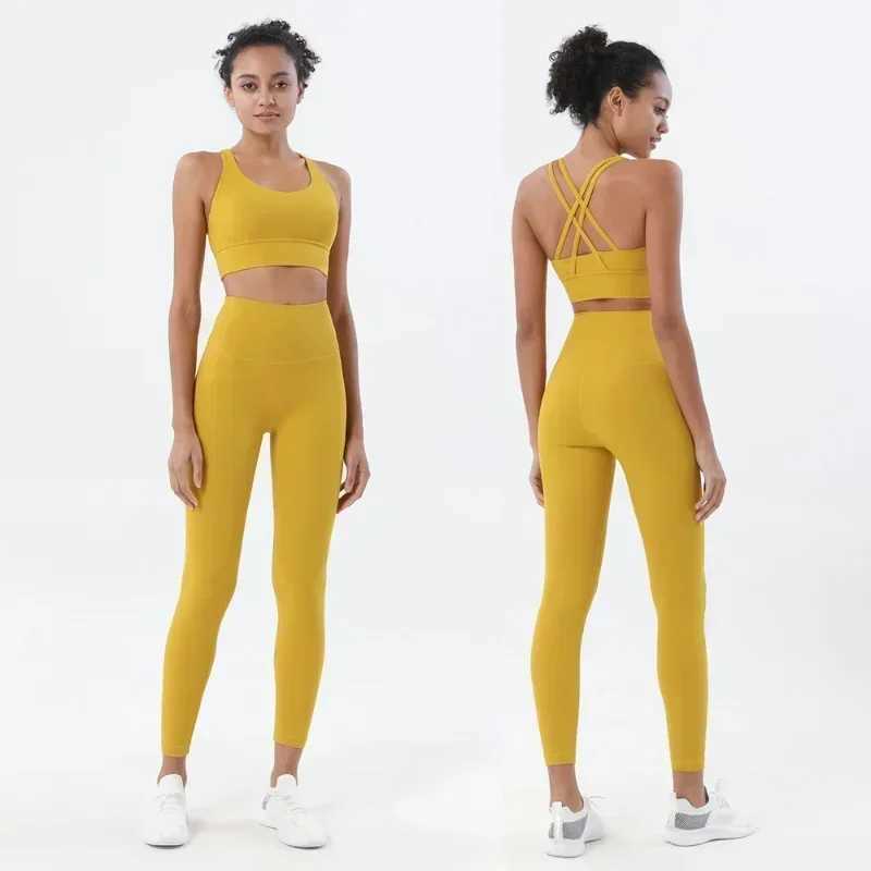 Sportswear yoga suit leg and top fitness sportswear gym clothing bra pants set running sportswear W250326