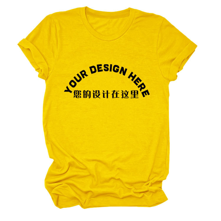 Designer DIY Pattern Printed T-shirt Small Batch Stable Short Sleeve Top
