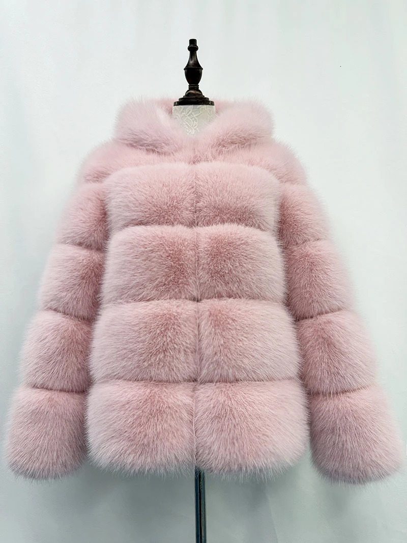Zadorin winter thick warm fluffy faux fur coat womens fur hooded long sleeved faux fur leather jacket fur coat womens coat 241029