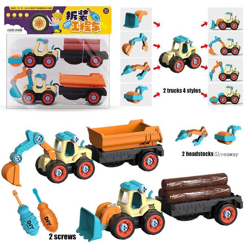 Take Apart Tail Truck Toys Screw Nut Creative Tool Car Construction Engineering Trucks Kids Boy Toy DIY Educational Toys for KidXJ241029