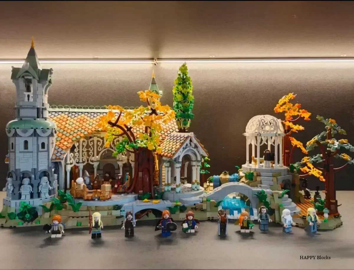 New In Creative Expert Icons Movie Lorded of Rings Rivendell Castle Model Building Blocks Brick 10316 Street View Toys 6167PcsXJ241029