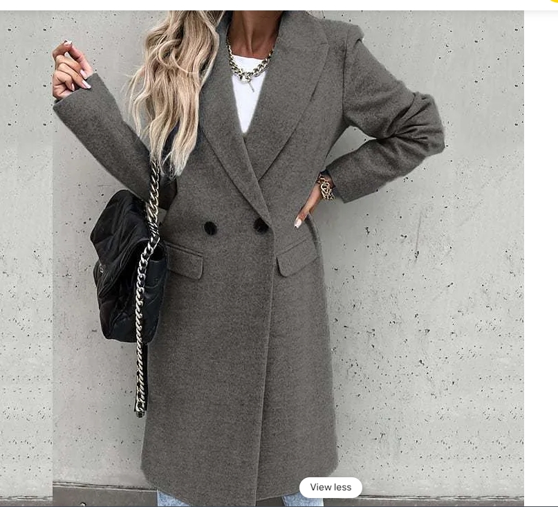 Women's Wool Designer Womens Coat Jackets & Blends Winter Coats Trench Jacket Autumn Single Breasted Solid Color Slim Long Windbreaker