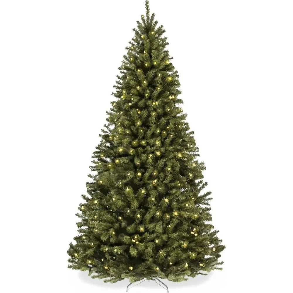 Pre-Lit Spruce Artificial Holiday Christmas Tree for Home Office Party DecorationXJ241026